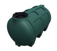 Varile Serbatoio per acqua potabile da 250 l, verde, senza BPA, filettatura in ottone integrata da 3/4", prodotto in EU, adatto per alimenti, orizzontale