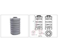 Serbatoio acqua potabile Telcom Aquarius NPA 1000 litri verticale colore grigio