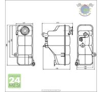 Serbatoio acqua radiatore Mahle per FIAT UNO MERCEDES CLASSE G 320 300 C 280 25