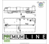 Serbatoio acqua radiatore Mahle per MAN F2000 E2000 djb