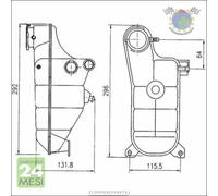 Serbatoio acqua radiatore Mahle per MERCEDES 190 2.3 2.0 E D 124 300 260 250 23