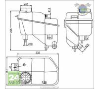 Serbatoio acqua radiatore Mahle per MERCEDES CLASSE E 500 420 400 350 320 300 2