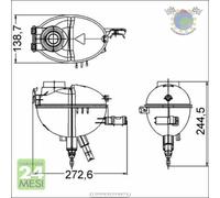 Serbatoio acqua radiatore Mahle per MERCEDES CLASSE GLK 350 320 300 280 250 220