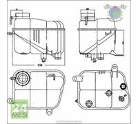 Serbatoio acqua radiatore Mahle per MERCEDES CLASSE S SEC/CL 600 500 420 400 30