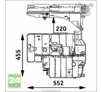 Serbatoio acqua radiatore Mahle per MERCEDES UNIMOG U SK 4844 3538 3535 3529 32
