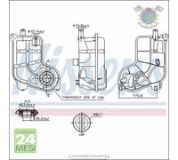 Serbatoio acqua radiatore Nissens per AUDI A6 A4 SEAT EXEO VW PASSAT (3B6) (3B3