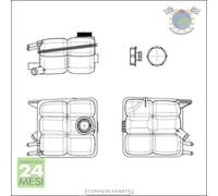 Serbatoio acqua radiatore NRF per FORD FOCUS C-MAX KUGA MAZDA 3 VOLVO C30