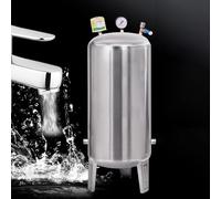 Serbatoio Aria Compressa Verticale Acciaio Inox Alta Pressione Serbatoio di Accumulo Design Verticale Utilizzato per L'acqua Domestica Risolvi Il Problema dell'Acqua,Argento,200L