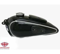 Serbatoio benzina benzina BMW R71 verniciato nero con ginocchiere e tappo-|Ad...