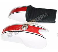 Serbatoio benzina con sedile per Benelli Mojave Cafe Racer 260 360 bianco e r...