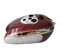 Serbatoio Benzina In Acciaio Maroon E Cromo BSA M20 21 Dlx M22 M23 M24 1938-40