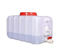 Serbatoio Bianco Orizzontale per uso Domestico In Plastica per uso Alimentare,25L/45L/80L/110L/160L Serbatoio per Acqua In Plastica per Campeggio Contenitore per Acqua con Coperchio e Valvol(Size:45L)