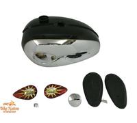 Serbatoio BSA A65 Thunderbolt cromato e verniciato nero + tappo +...