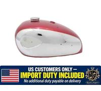 Serbatoio carburante BSA A7 A10 Super Rocket cromato verniciato ciliegia...