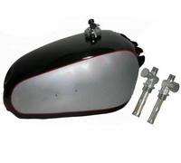 Serbatoio Carburante BSA Golden Flash A10 Nero Argento Con Rubinetto + Tappo