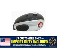 Serbatoio carburante cromato nero BSA A7 A10 + tappo carburante + ginocchiere...