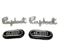 Serbatoio carburante e set badge monogramma penale laterale per moto d'epoca ...