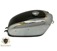 Serbatoio carburante Velocette Venom cromato e nero con supporto badge + tapp...