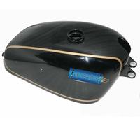 Serbatoio Carburante Velocette Venom Nero Dipinto Fascia Oro Frontale