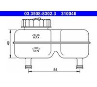 Serbatoio compensazione, Liquido freni per DAF OPEL VAUXHALL 44 55 CHEVETTE KADE