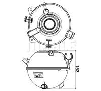 Serbatoio compensazione, Refrigerante bianco CRT 19 000S MAHLE per VW SKODA AUDI