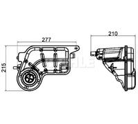 Serbatoio compensazione, Refrigerante bianco CRT 20 000S MAHLE per AUDI A6 C6