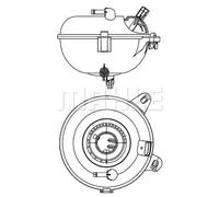 Serbatoio compensazione, Refrigerante bianco CRT 21 000S MAHLE per VW AUDI SEAT