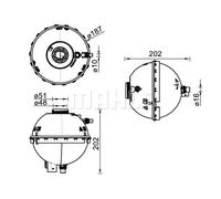 Serbatoio compensazione, Refrigerante bianco CRT 211 000S MAHLE per BMW 1 3