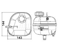 Serbatoio compensazione, Refrigerante bianco CRT 85 001S MAHLE per MINI MINI