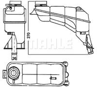 Serbatoio compensazione, Refrigerante nero CRT 117 000S MAHLE per MERCEDES-BENZ