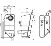 Serbatoio compensazione, Refrigerante nero CRT 118 000S MAHLE per MERCEDES-BENZ