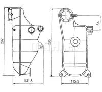 Serbatoio compensazione, Refrigerante nero CRT 119 000S MAHLE per MERCEDES-BENZ