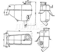 Serbatoio compensazione, Refrigerante nero CRT 121 000S MAHLE per MERCEDES-BENZ