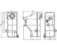 Serbatoio compensazione, Refrigerante nero CRT 123 000S MAHLE per MERCEDES-BENZ