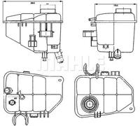 Serbatoio compensazione, Refrigerante nero CRT 126 000S MAHLE per MERCEDES-BENZ