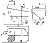 Serbatoio compensazione, Refrigerante nero CRT 202 000S MAHLE per MERCEDES-BENZ