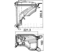 Serbatoio compensazione, Refrigerante nero CRT 207 000S MAHLE per BMW 3 Touring