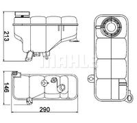 Serbatoio compensazione, Refrigerante nero CRT 5 000S MAHLE per MERCEDES-BENZ