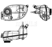 Serbatoio compensazione, Refrigerante nero CRT 65 000S MAHLE per MERCEDES-BENZ