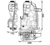 Serbatoio compensazione, Refrigerante nero CRT 76 000S MAHLE per LAND ROVER