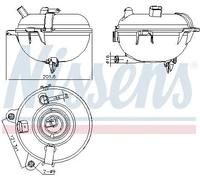 Serbatoio compensazione, Refrigerante Plastica 996130 NISSENS per VW AUDI SEAT