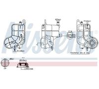 Serbatoio compensazione, Refrigerante Plastica 996288 NISSENS per AUDI A6 C6
