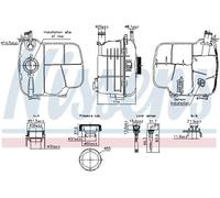 Serbatoio compensazione, Refrigerante Plastica 996305 NISSENS per OPEL ASTRA H