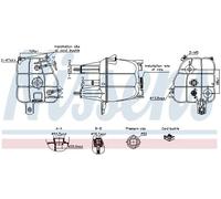 Nissens Serbatoio compensazione refrigerante 996307 Plastica per Alfa Romeo Citroën Fiat