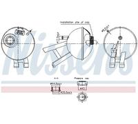 Serbatoio compensazione, Refrigerante Plastica 996348 NISSENS per LAND ROVER