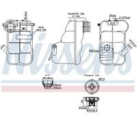 Serbatoio compensazione, Refrigerante Plastica 996350 NISSENS per LAND ROVER
