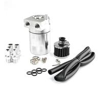 Serbatoio Compensazione Refrigerante Serbatoio Di Raccolta Dell'olio In Alluminio Con Deflettore Universale Serbatoio Olio Con Filtro Di Sfiato OCC-1020A(Silver)