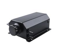Serbatoio Coolant Overflow Öl Kraftstoff Gas Catch Can Verschnaufpause Tank Flasche Kühlmittel Kühler Überlauf Tank 2L Legierung Motor Universal(Black)