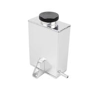 Serbatoio Coolant Overflow Recipiente di raccolta olio universale in alluminio da 600 ml, con tappo di scarico, serbatoio di troppo pieno quadrato Serbatoio refrigerante(Black)