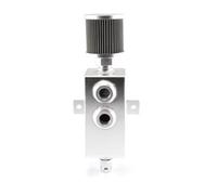 Serbatoio Coolant Overflow Serbatoio di raccolta dell'olio universale per auto da 1L/2L in alluminio con deflettore 10AN con sfiato e rubinetto di scarico, di forma quadrata Serbatoio refrigerante(2L